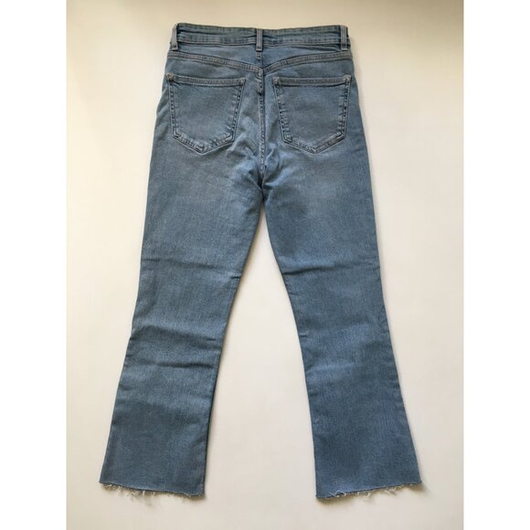 Zara High-Rise Bootcut Jean Womens 6 Raw Hem 26" Inseam Excellent - Picture 4 of 13